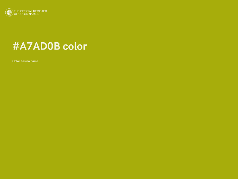 #A7AD0B color image
