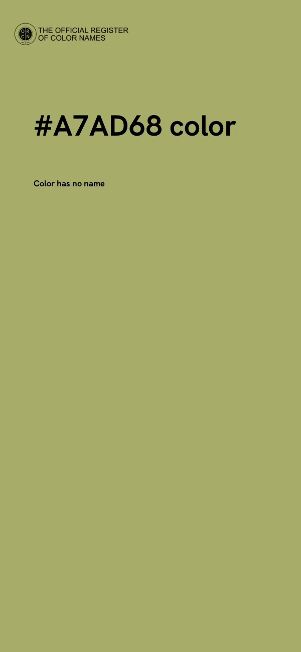 #A7AD68 color image