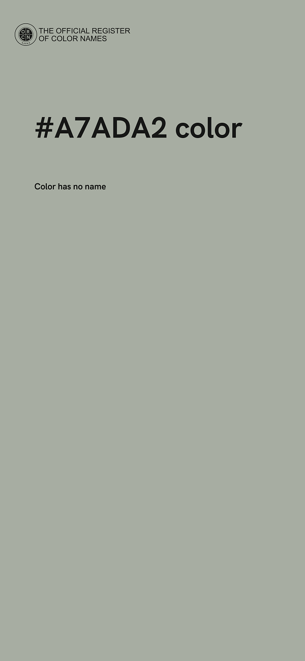 #A7ADA2 color image