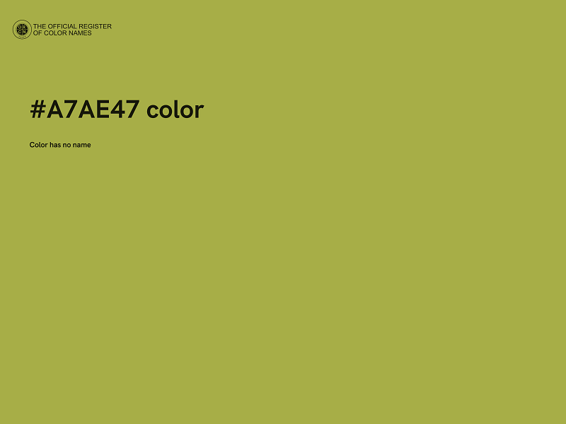 #A7AE47 color image