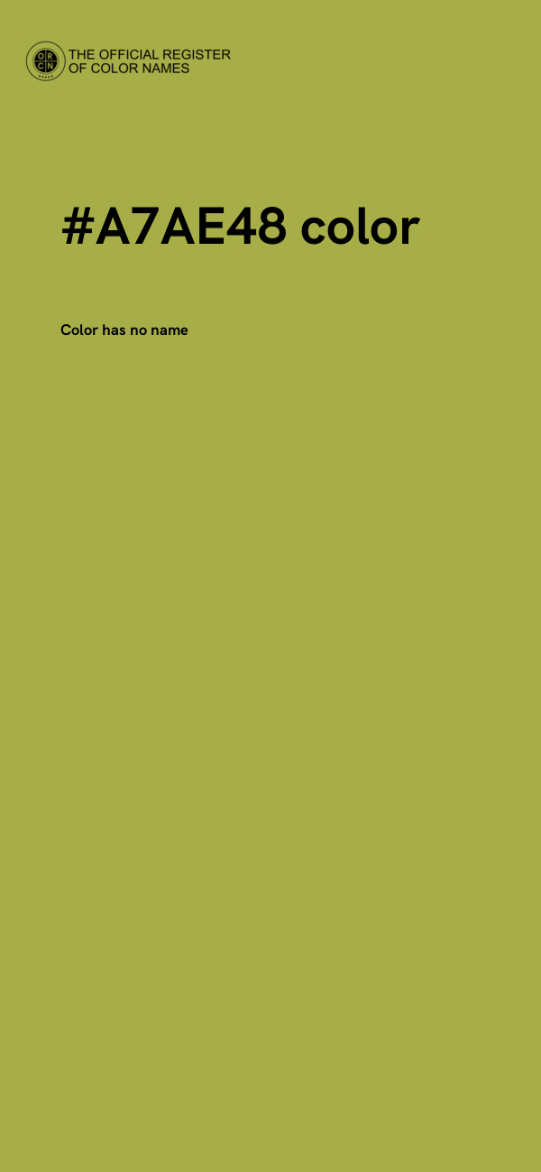#A7AE48 color image