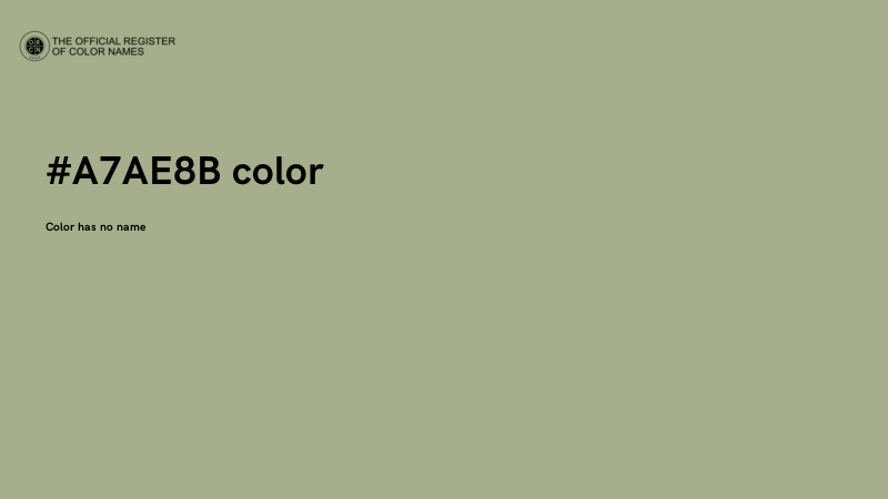 #A7AE8B color image
