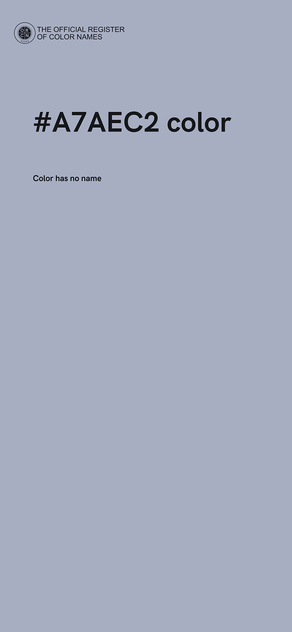 #A7AEC2 color image