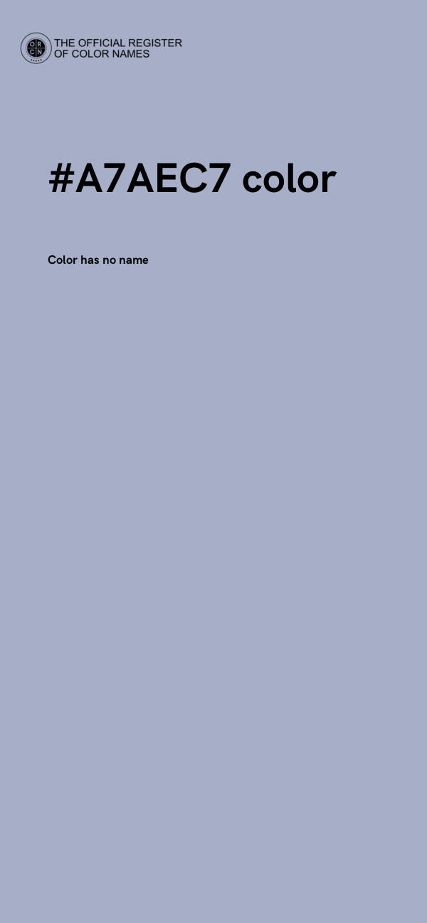 #A7AEC7 color image