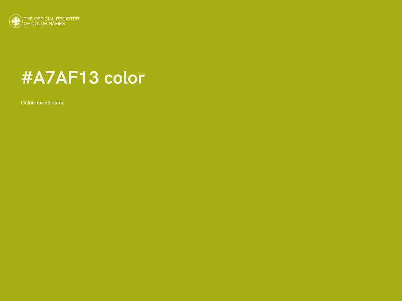 #A7AF13 color image