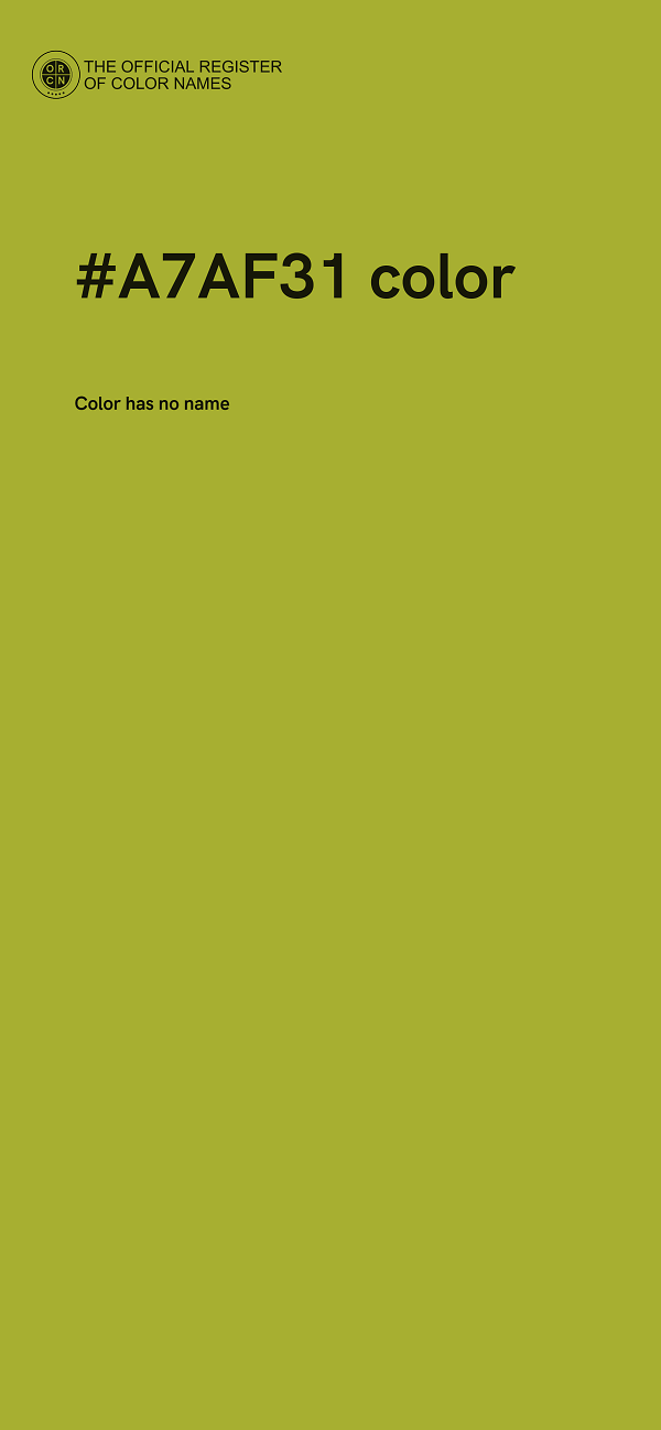 #A7AF31 color image