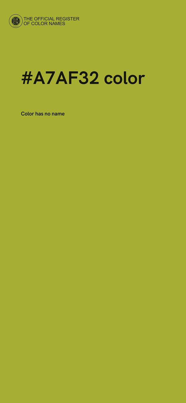 #A7AF32 color image