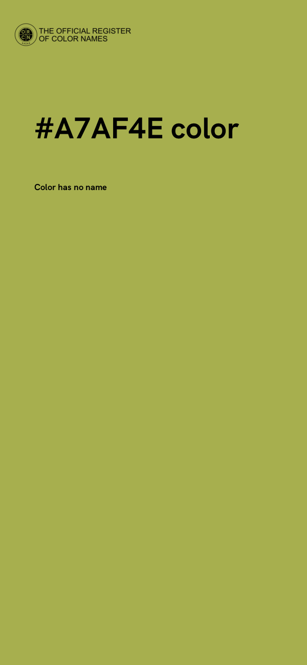 #A7AF4E color image