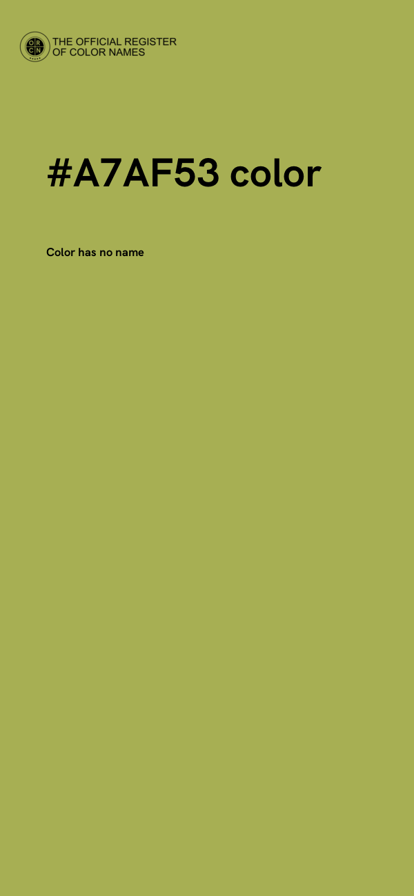 #A7AF53 color image