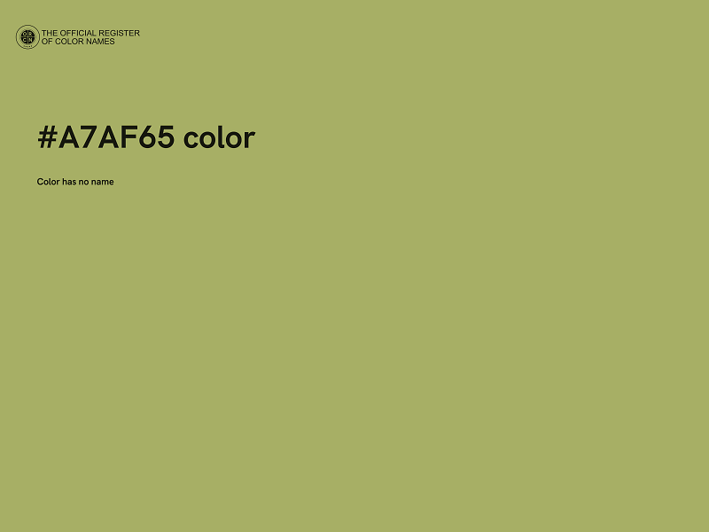 #A7AF65 color image