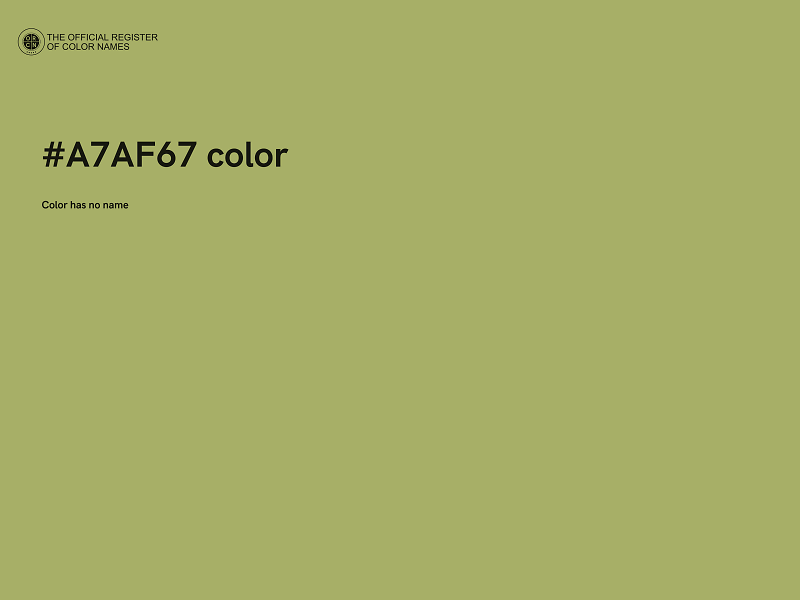 #A7AF67 color image