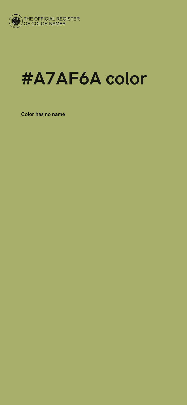 #A7AF6A color image