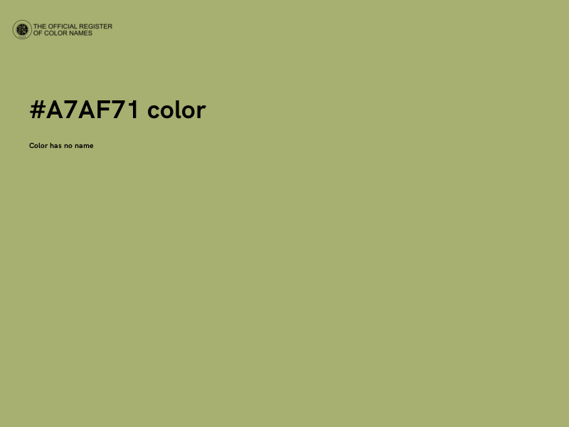 #A7AF71 color image