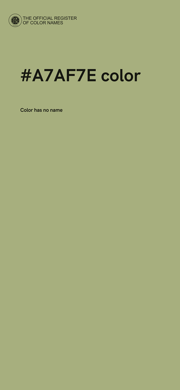 #A7AF7E color image