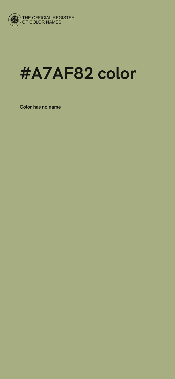 #A7AF82 color image