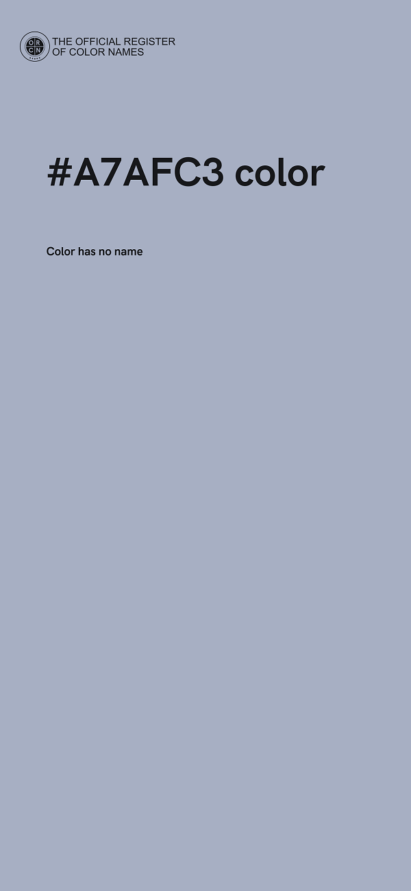 #A7AFC3 color image