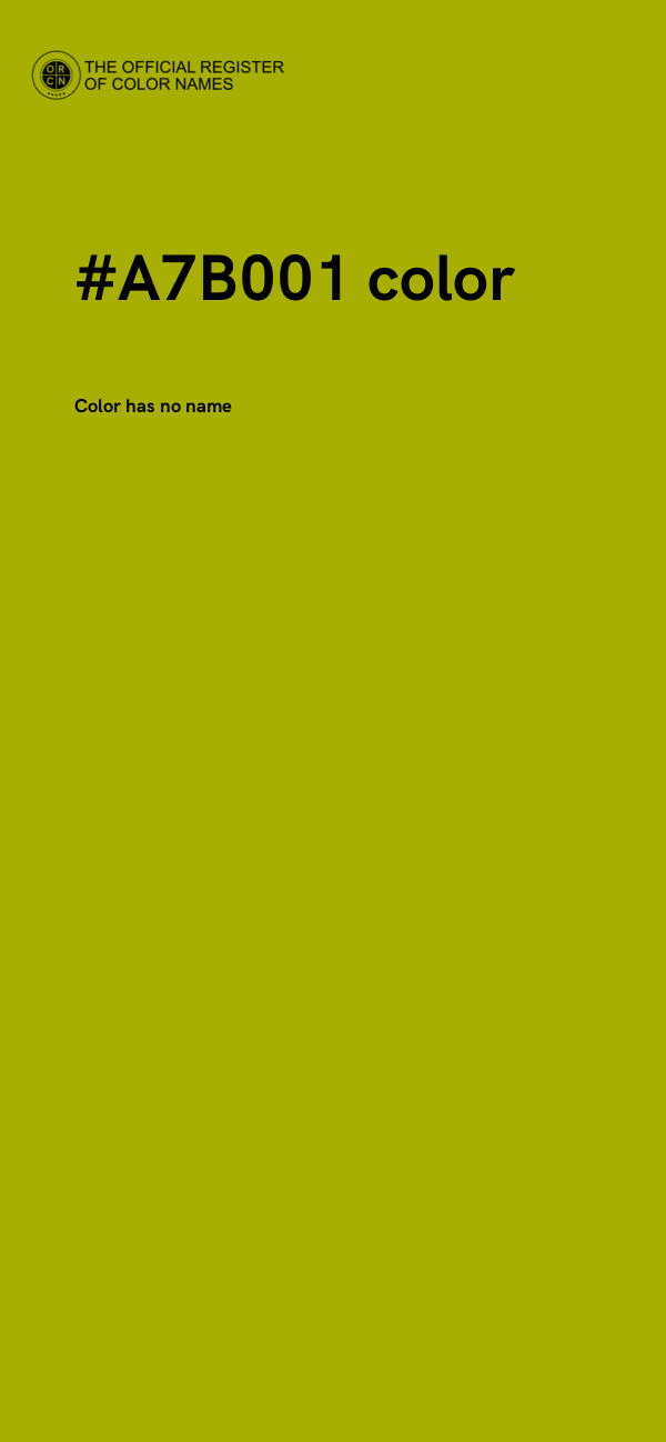 #A7B001 color image