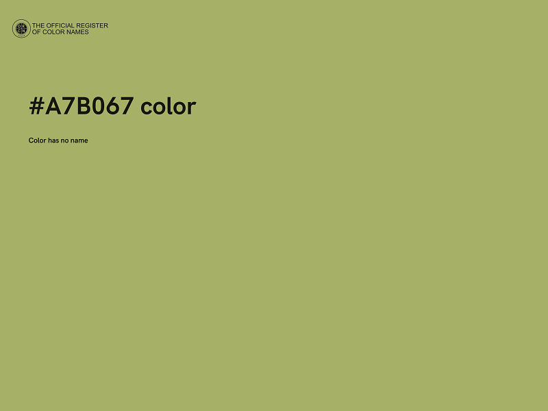 #A7B067 color image