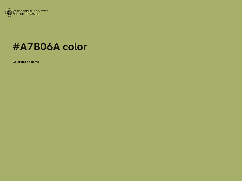 #A7B06A color image