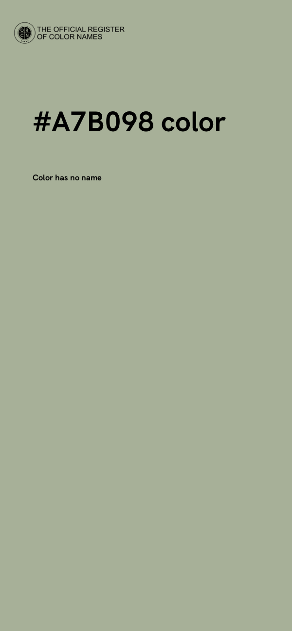 #A7B098 color image