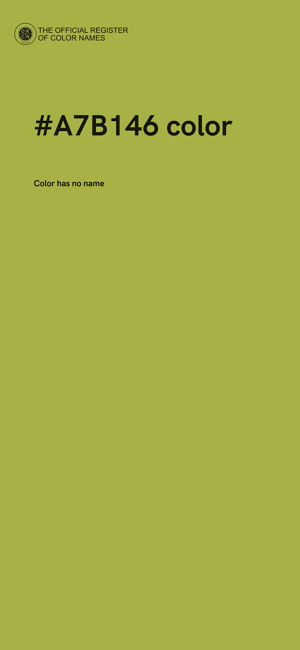 #A7B146 color image