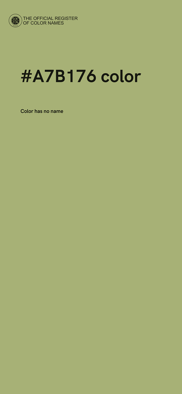 #A7B176 color image