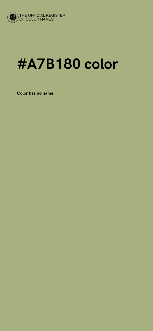 #A7B180 color image