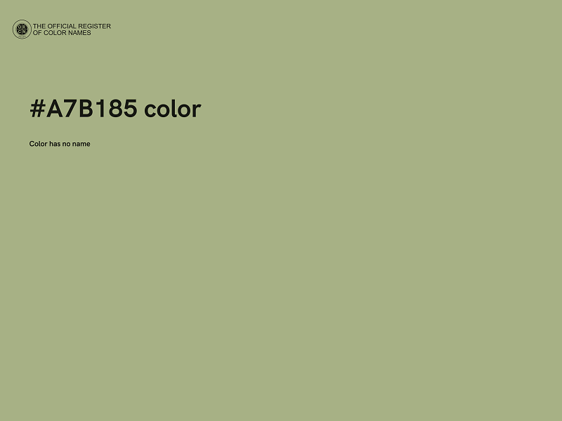 #A7B185 color image
