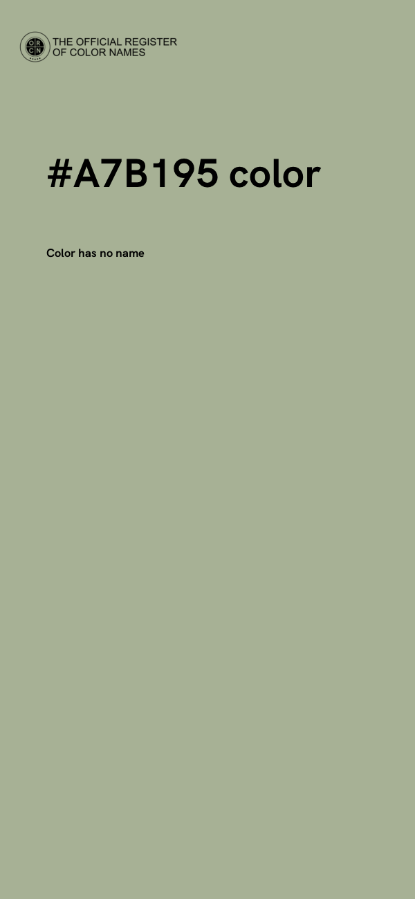 #A7B195 color image
