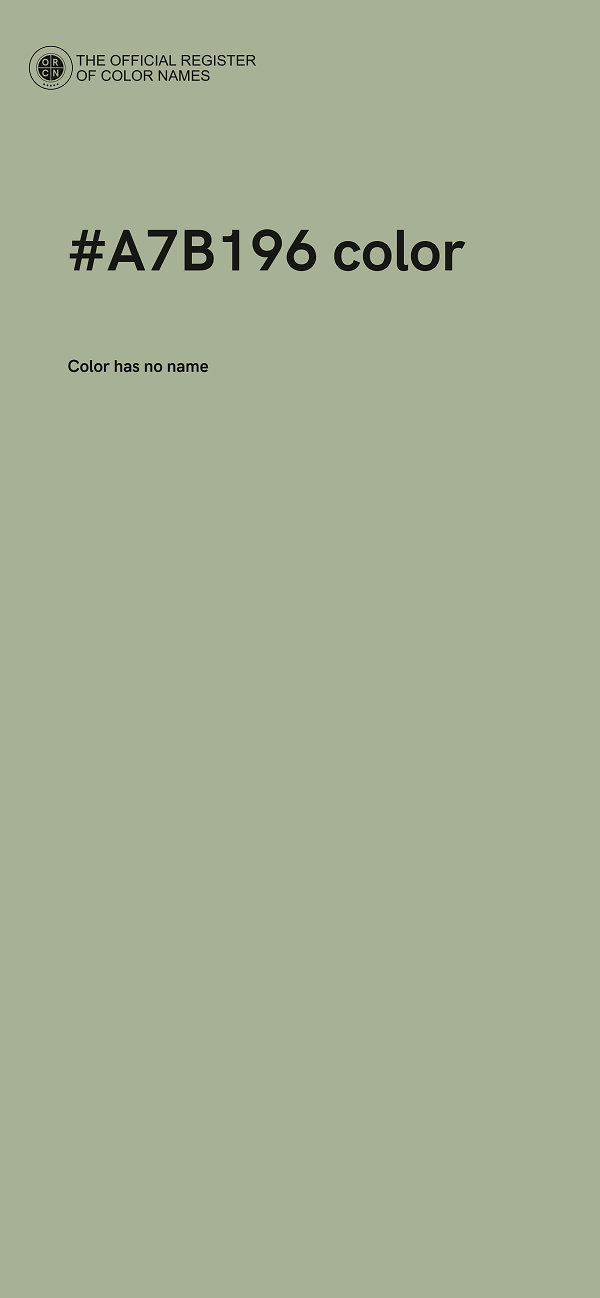 #A7B196 color image