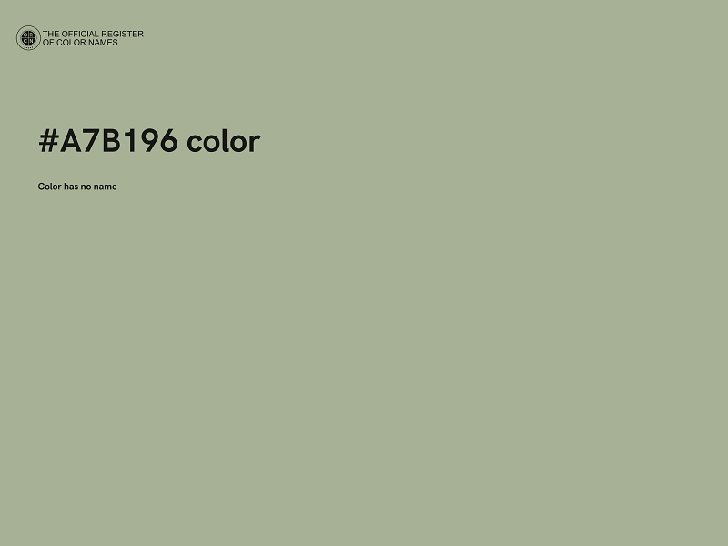#A7B196 color image