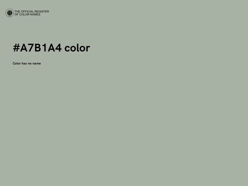 #A7B1A4 color image