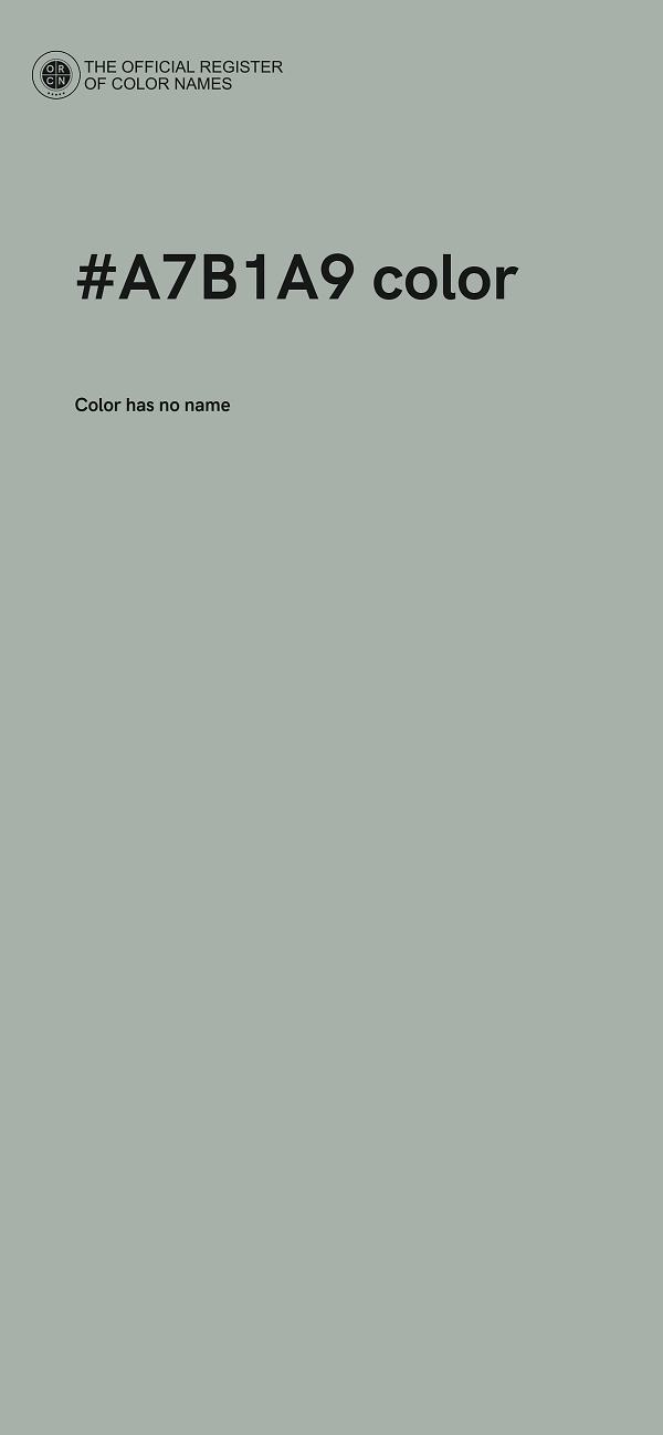 #A7B1A9 color image