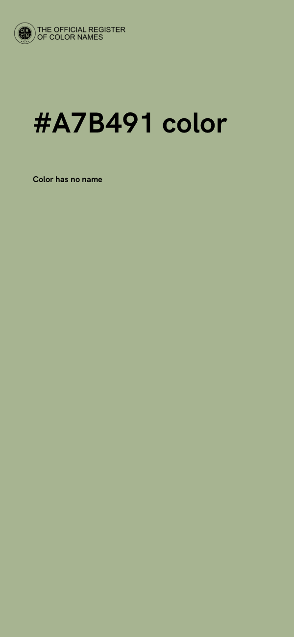 #A7B491 color image
