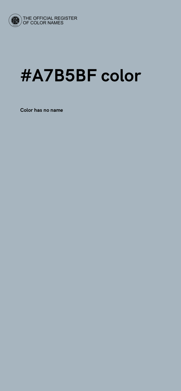 #A7B5BF color image