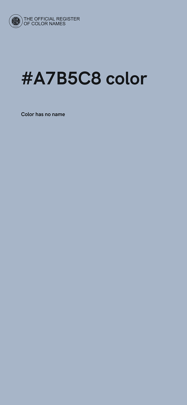 #A7B5C8 color image