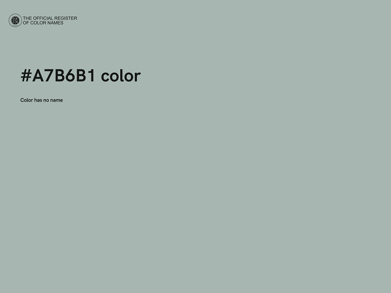 #A7B6B1 color image