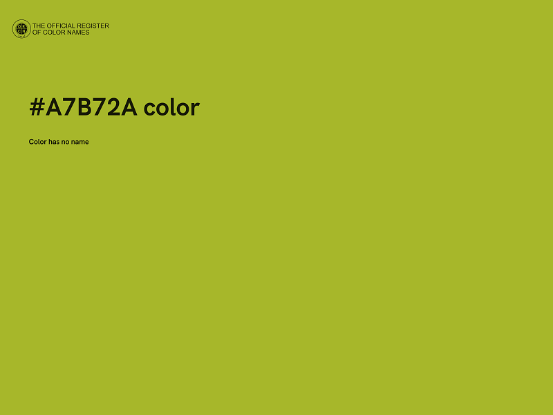 #A7B72A color image