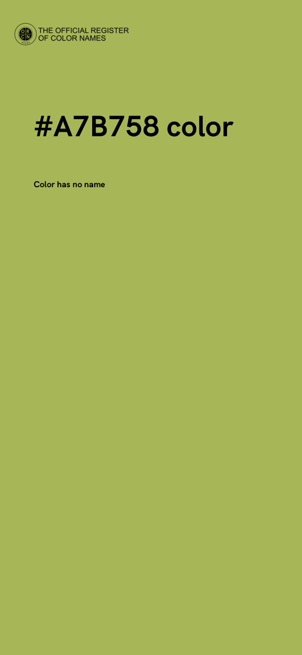 #A7B758 color image