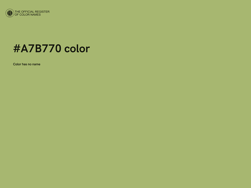 #A7B770 color image