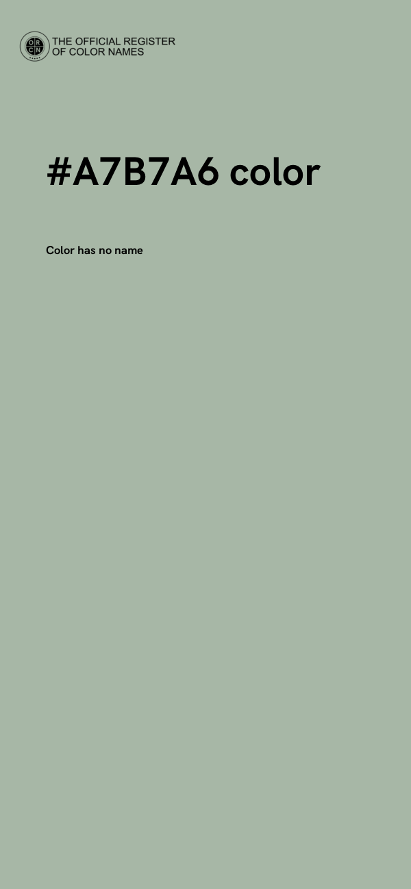 #A7B7A6 color image