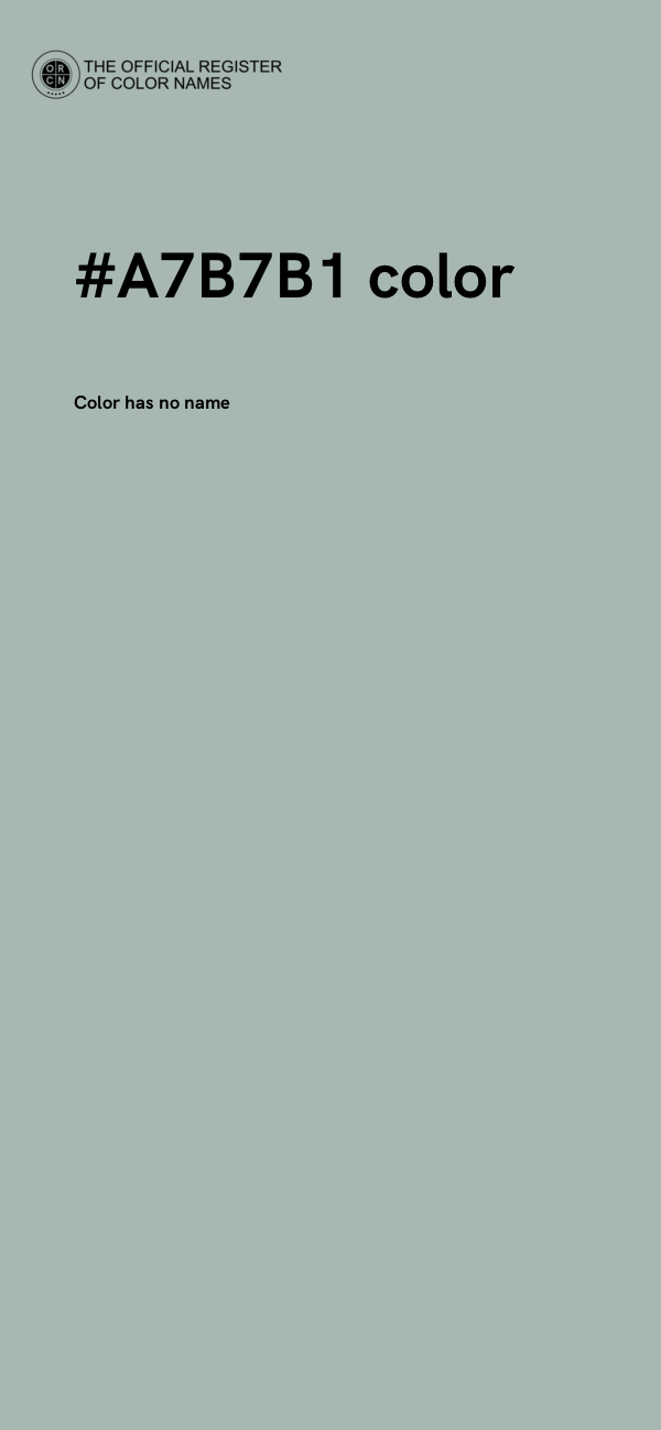#A7B7B1 color image