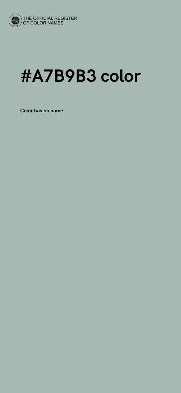 #A7B9B3 color image