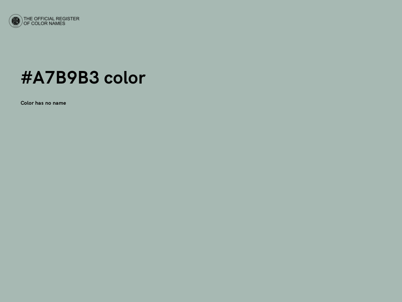 #A7B9B3 color image