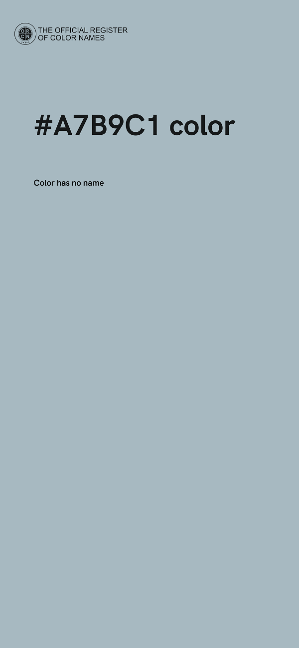 #A7B9C1 color image