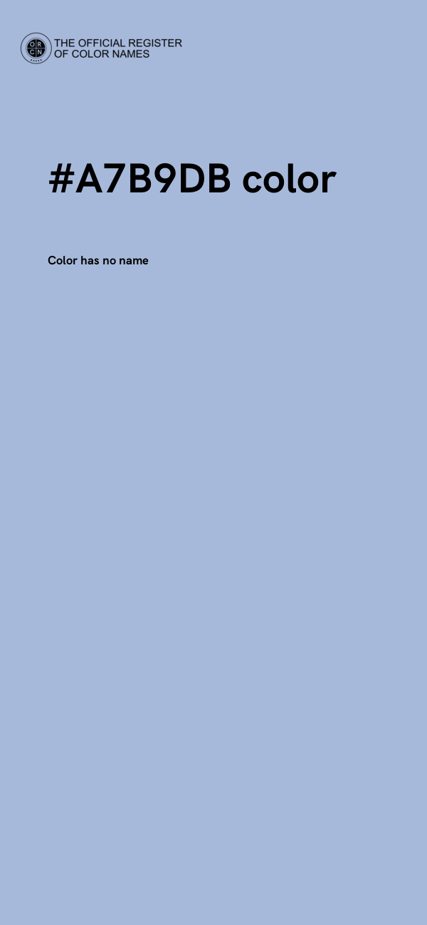 #A7B9DB color image