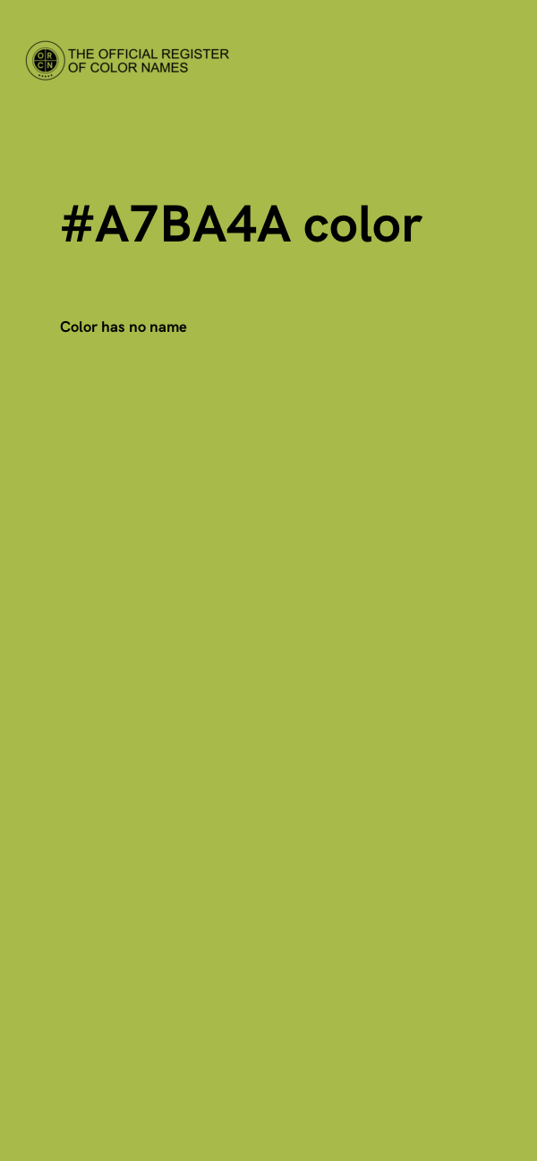 #A7BA4A color image