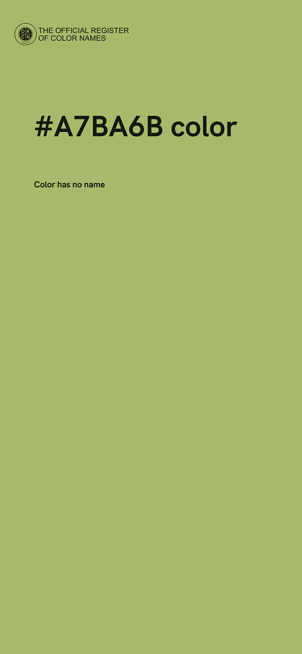 #A7BA6B color image