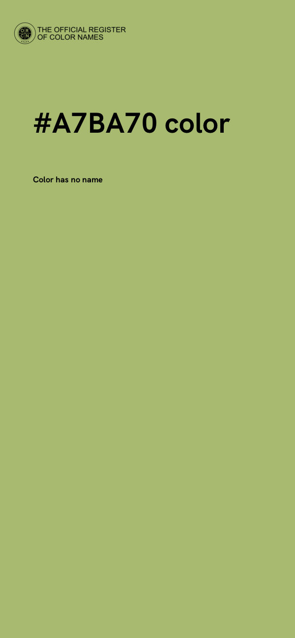 #A7BA70 color image