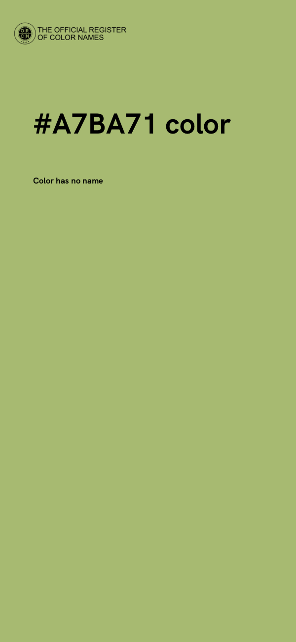 #A7BA71 color image